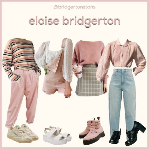 Bridgeton Inspired Outfits, Edgy Pastel Outfits, Modern Princess Aesthetic Outfit Casual, Casual Royalcore Outfits, Girly 80s Outfits, Soft Feminine Outfits Casual, Bridgerton Aesthetic Outfits, Bridgerton Outfits Inspired, Bridgerton Inspired Outfits