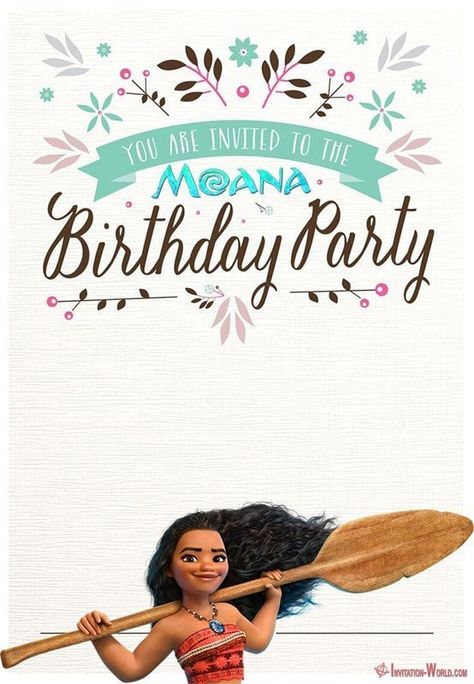 Printable Moana Birthday Invitation Template – Invitation World Moana Birthday Invitation Template, Disney Birthday Card, Moana Invitation, Moana Birthday Invitation, Moana Theme Birthday, Gender Reveal Invitations Template, Monster Birthday Invitations, Moana Birthday Party, Moana Birthday