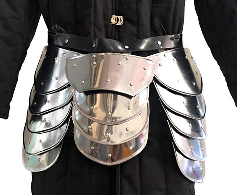 NauticalMart Warrior Tassets - Steel Upper Leg Armor Plated Steel Waist Belt Medieval Knight Thigh Armor Cosplay Combat LARP Armour Halloween Costume Thigh Armor, Leg Armor, Steel Armor, Armor Cosplay, Medieval Decor, Armor Plate, Larp Armor, Tassel Belt, Historical Reenactment