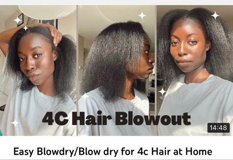 How To Style Blow Dried Natural Hair, 4c Blowout Hairstyles, Blowout Hair Natural, Blow Dry Natural Hair, Natural Hair Blowout, Arm Strength, Best Hair Dryer, Blow Dry Hair, Blowout Hair