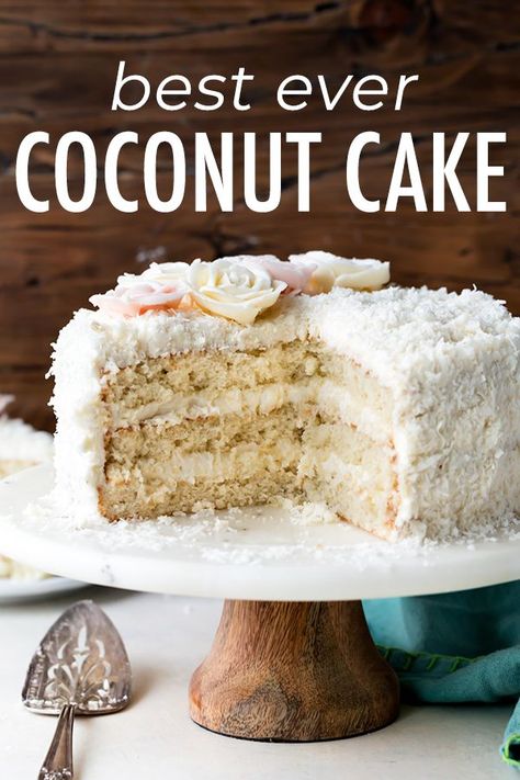 The Best Coconut Cake, Moist Coconut Cake, Best Coconut Cake, Best Coconut Cake Recipe, Coconut Layer Cake, Coconut Sheet Cakes, Coconut Cakes, Coconut Cream Cake, Coconut Cake Recipe