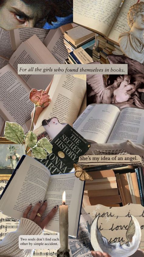 Scholastic Book Fair Aesthetic, Bookish Fall Wallpaper, Reading Aesthetic Collage, Book Girl Aesthetic Wallpaper, Book Collage Aesthetic, Book Themed Wallpaper, Book Aesthetic Pictures, Cute Book Wallpaper, Book Aesthetic Collage