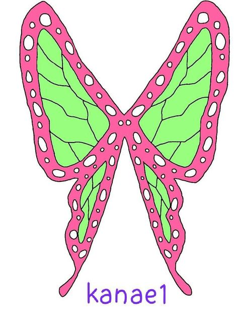 Kanao Butterfly Clip, Kanao Butterfly, Kanae Kocho, Anime Printables, Anime Muslim, My Little Pony Drawing, Anime Accessories, Butterfly Drawing, Anime Crafts