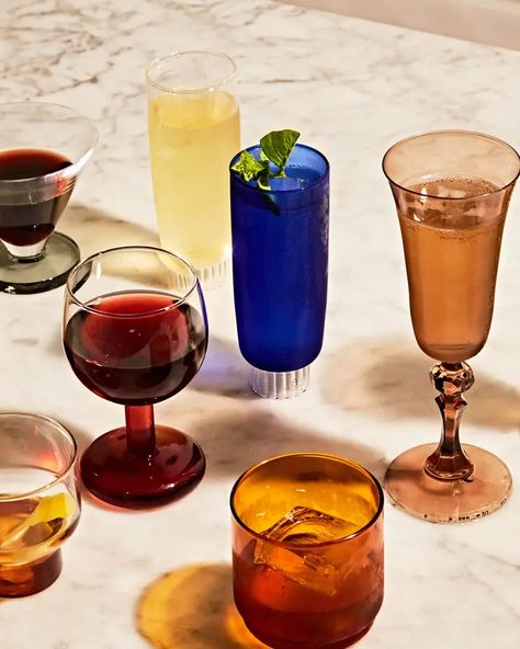 The Truth About Natural Wine and Hangovers | Saveur Martini Set, Best Champagne, Rum Punch, Colored Glassware, Natural Wine, Highball Glass, Cocktail Glasses, Glassware Set, Fun Cocktails