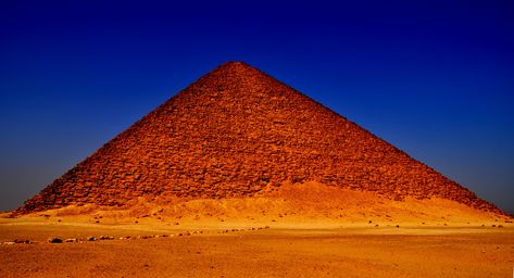 Red pyramid - Dahshur, Egypt The Red Pyramid, Race Aesthetic, Pyramid Structure, Ancient Structures, Red Pyramid, Ancient Places, Pyramids Egypt, Characters Aesthetic, Ancient Pyramids