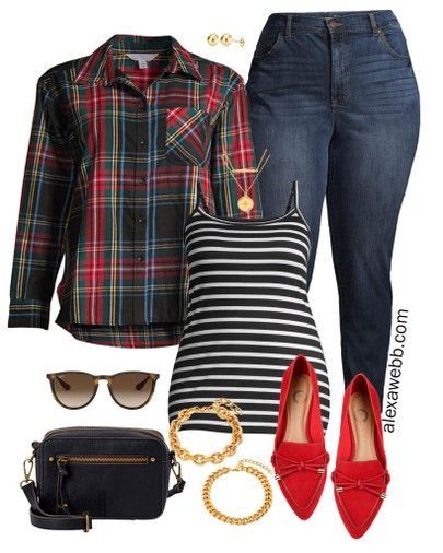 Plus Size Preppy, Plaid Shirt Outfit, Autumn Fashion Curvy, Casual Holiday Outfits, Plaid Shirt Outfits, Alexa Webb, Teacher Wear, Cabi Clothes, Plaid Shirt Women