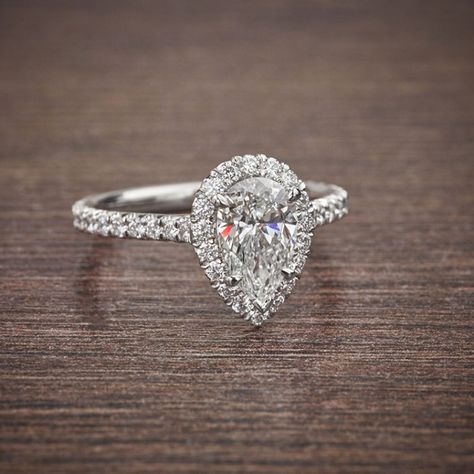 Do People Wear Pear-Shaped Diamonds for an Engagement Ring? Diamond Website, Diamond Facts, Unusual Engagement Rings, Pear Shaped Ring, Pear Shaped Engagement Rings, Traditional Diamond, Engagement Sets, Engagement Ring Shapes, Pave Engagement Ring