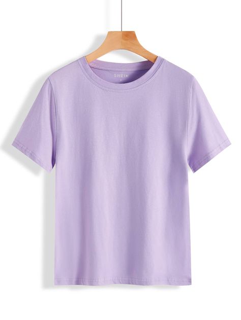 Vestido Color Lila, Money Dress, Color Lila, Purple T Shirts, Purple Shirt, Plain Tshirt, Women T Shirts, Shirt Mockup, Fashion Story