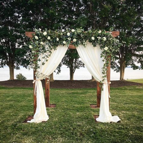 Wedding Pergola, Wedding Alters, Event Planning Tips, Ceremony Arch, Wedding Event Planning, Married Life, Wedding Arch, Backyard Wedding, Wedding Guest Book