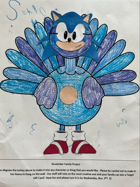 Disguise A Turkey Transformer, Turkey Disguise Project Sonic, Disguise A Turkey Sonic, Sonic Turkey Disguise, Disguise A Turkey Ideas, Disguise A Turkey Ideas Kids, Turkey Disguises, Disguise Turkey, Turkey In Disguise