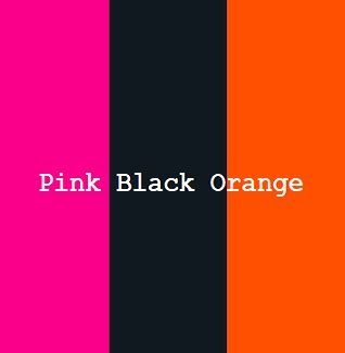 Black Pink Orange Wedding, Maximalist Branding Design, Colors That Go With Hot Pink, Colors Wheel, Orange And Pink Wedding, Orange Palette, Pink Color Combination, Rose Fushia, Black Color Palette