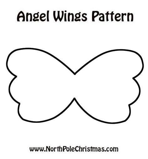 Angel Wing Outline - Print or Download as a Template Printable Angel Wings Templates, Wing Template Free Printable, Angel Wings Template Free Printable, Angel Wings Template, Angel Wing Outline, Wing Outline, Christmas Crafts Printables, Angel Wings Pattern, Reindeer Outline