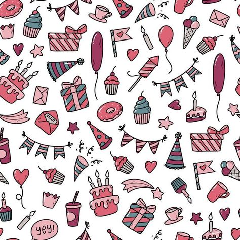 Happy Birthday Pattern Paper, Happy Birthday Pattern, Birthday Drawings, Rainbow Sweets, Fairy Background, Hipster Decor, Birthday Pattern, Mermaid Background, Happy Birthday Drawings