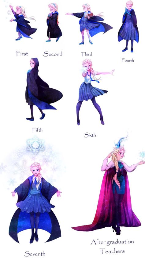 Jelsa Hogwarts, Fantasy Princess Art, Elsa Fan Art, Hogwarts Fanart, Elsa Fanart, Jelsa Fanart, Disney Hogwarts, Disney Mignon, Princesas Disney Anime