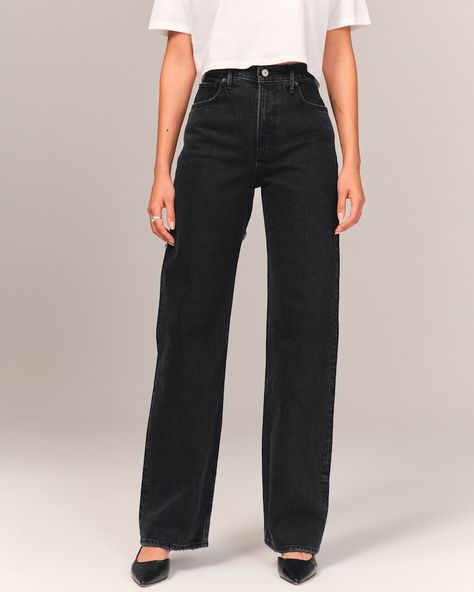 Women's High Rise 90s Relaxed Jean | Women's Bottoms | Abercrombie.com High Rise 90s Relaxed Jean, Abercrombie Jeans, Style Makeover, Women's Bottoms, Love Jeans, Abercrombie And Fitch Jeans, Relaxed Jeans, High Rise Mom Jeans, Button Fly Jeans