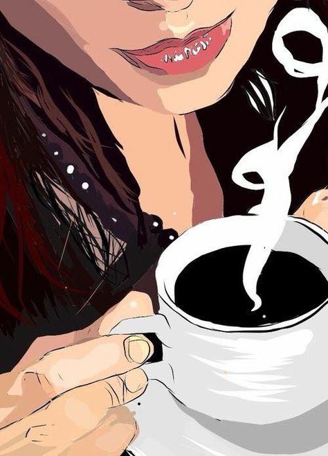 Love My Sunday Morning Coffee ;)☕ Sunday Morning Coffee, Coffee Talk, Coffee Illustration, Contour Drawing, Coffee Girl, Coffee Poster, A Cup Of Coffee, Coffee Love, 로고 디자인