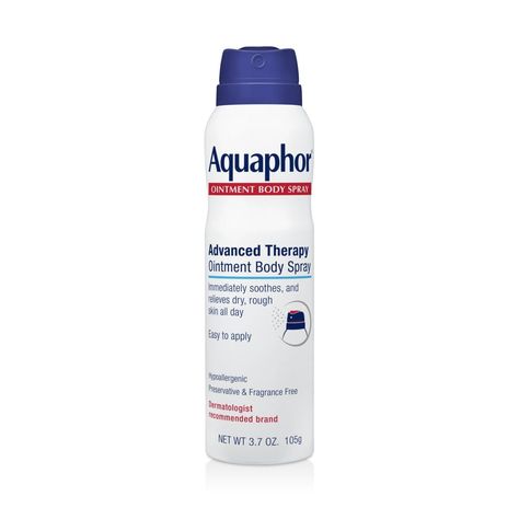 Learn more about the Aquaphor® Ointment Body Spray. An easy to apply spray moisturizer that relieves rough, dry skin all day even in hard to reach places. Aquaphor Ointment, Cooling Spray, Atopic Skin, Christmas Lists, Spray Moisturizer, Healing Ointment, Spray Lotion, Dermatologist Recommended, Rough Skin