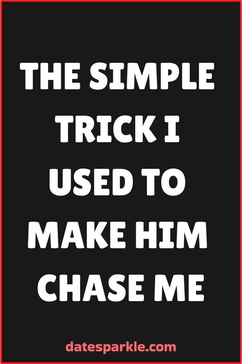 Discover the simple trick I used to make him chase me! 🌟 Are you tired of constantly pursuing someone who doesn't seem interested? It's time to switch things up and become the one they're chasing. This sneaky little tactic worked wonders for me, and now I want to share it with you! Say goodbye to feeling like you're always initiating everything - let's make them do the chasing instead. Make Him Chase You, Get A Girlfriend, Play Hard To Get, Get A Boyfriend, Feeling Appreciated, Feeling Frustrated, Waiting For Him, Emotional Connection, Hard To Get