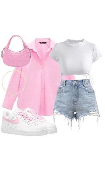 Men Spring Outfits, Pink Summer Outfits, Pink Outfit Ideas, Cute Pink Outfits, Movie Inspired Outfits, Look Rose, Barbie Outfits, Y2k Men, Yellow Pants