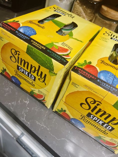 Simply Spiked Lemonade, Spiked Lemonade, Flavored Lemonade, Autumn Core, Simply Lemonade, Hard Lemonade, Summer Store, Pretty Alcoholic Drinks, Party Drinks Alcohol