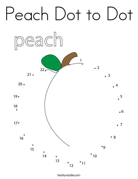 Peach Dot to Dot Coloring Page - Twisty Noodle Peach Activities For Kids, Peach Crafts Preschool, 4h Activities, Activity Bins, Preschool Gardening, Storytime Activities, Dot To Dot Printables, Fruit Coloring, Preschool Garden