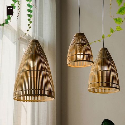 Soleilchat Craft Bamboo Wicker Braided Basket Pendant Lighting Fixture Country Vintage Southeast Asian Hanging Ceiling Lamp Farmhouse Room Dining Chairs Diy, Braided Basket, Basket Pendant, Bamboo Chandelier, Wicker Pendant Light, Farmhouse Room, Bamboo Mirror, Bamboo Lamp, Hanging Ceiling Lamps