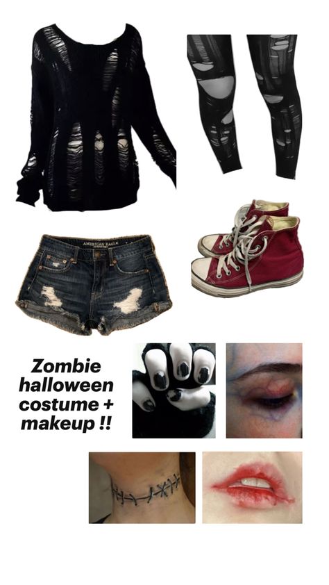 Zombie Outfit Halloween, Zombie Outfit, Zombie Clothes, Cute Zombie, Zombie Costume, Outfit Halloween, Costume Outfits, Halloween Outfits, Zombie