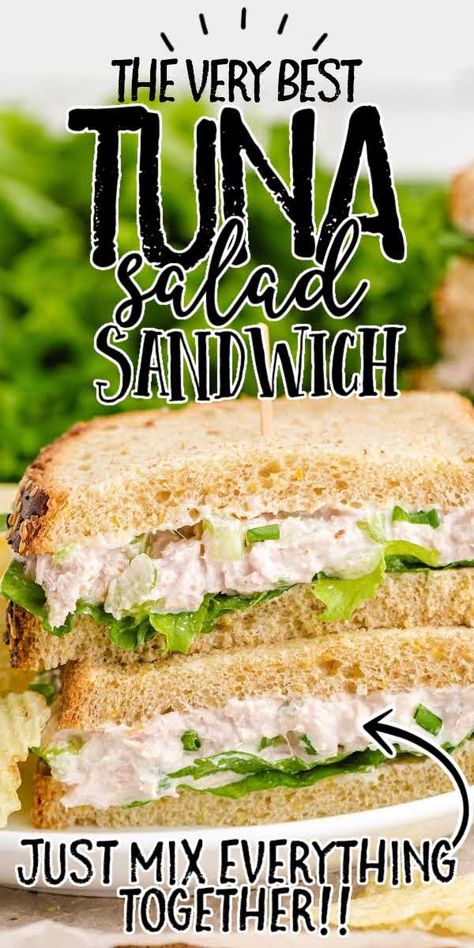 Tuna Fish Sandwich Recipe, Tuna Sandwich Recipe, Classic Tuna Salad Recipe, Best Tuna Sandwich, Tuna Sandwich Recipes, Best Tuna Salad, Tea Party Sandwiches, Sandwiches Recipes, Tea Sandwiches Recipes