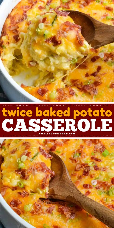 Put this potato bake on your Easter dinner ideas! This Easter side dish recipe is sure to be a hit with family and friends. Creamy, cheesy, and delicious, this easy twice baked potato casserole is the BEST. Pin this for later! Potato Casseroles For Brunch, Easter Dinner Potatos, Baked Potatoe Ideas Dinners, Best Cheesy Potato Casserole, Easter Recipes Ideas Dinner Sides, Loaded Potato Casserole Recipes, Easter Dinner Sides Dishes, Easy Easter Recipes Dinner, Easter Meat Dishes