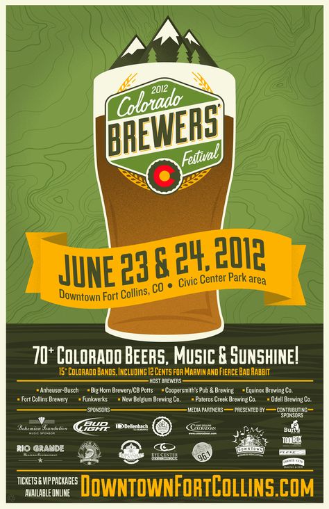 Telluride Bluegrass Festival, Plane Tips, Carnival Poster, Beer Festival Poster, Alumni Reunion, Brew Fest, Bluegrass Festival, British Beer, Beer Bacon