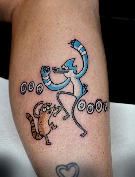 #regularshow #tattoos #girltattoos #cutetattoos #cartoontattoos #inked #mordecai and rigby #tattoo art Regular Show Tattoo Ideas, Mordecai And Rigby Tattoo, Rigby Tattoo, Show Tattoo Ideas, Regular Show Tattoo, Regular Show Wallpapers, Regular Show Mordecai, Show Tattoo, Tattoo Tv Shows