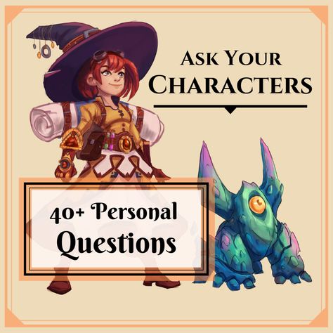 Personal Questions To Ask, Character Questions, 40 Questions, Dm Ideas, Dnd Dm, Dnd Character Design, Dnd Things, Character Design Challenge, Dungeon Master's Guide