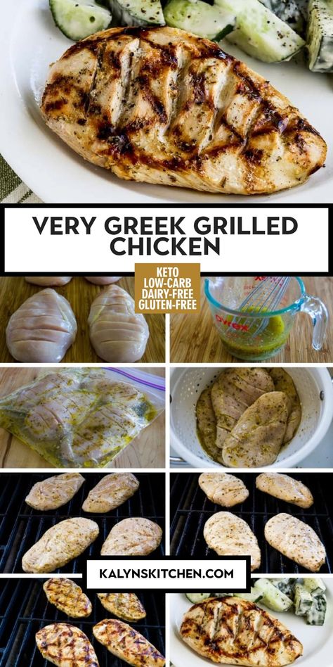 Greek Chicken Breast, Greek Grilled Chicken, Greek Chicken Souvlaki, Grilled Chicken Breast, Chicken Souvlaki, Greek Flavors, Winner Winner Chicken Dinner, Greek Chicken, Dash Diet