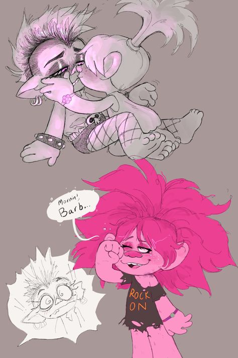 Poppy And Barb, Trolls Poppy, Poppy And Branch, Gay Rights, Trolls Movie, Anna Kendrick, Cute Comics, Sketchbook Art Inspiration, Drawing Base