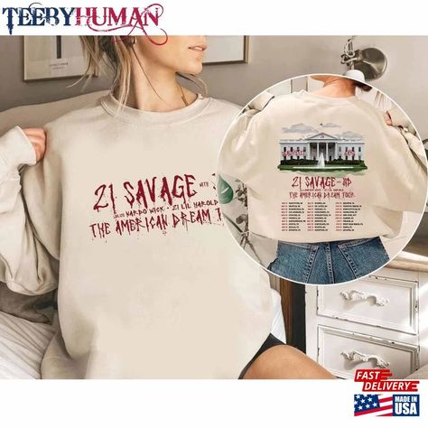 21 Savage The American Dream Tour 2024 Shirt Fan T-Shirt Hoodie Check more at https://teebyhuman.com/product/21-savage-the-american-dream-tour-2024-shirt-fan-t-shirt-hoodie/ Body Safety, 21 Savage, The American Dream, Concert Shirts, Music Band, Fan Shirts, Branded Sweatshirts, American Dream, Tank Top Hoodie