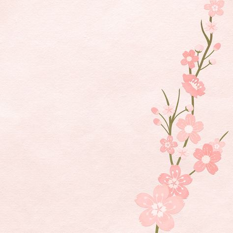 Cny Wallpaper, Cute Floral Background, Feminine Background, Printable Things, Background Instagram, Aesthetic Prints, Background Psd, Cherry Blossom Flower, Pink Sakura