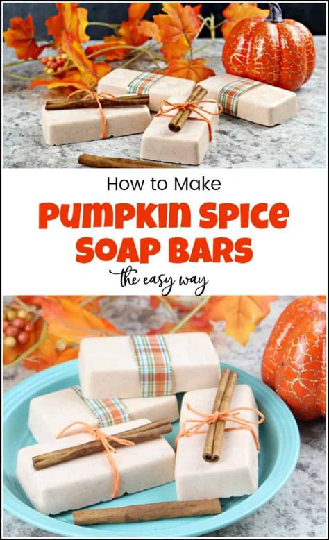 See how to make soap at home with this super easy DIY soap bars recipe in the all loved pumpkin spice scent. You will love this all natural soap. #pumpkinspice #DIYsoap #DIYsoapbars #homemadesoap #howtomakesoap #pumpkinsoap #handmadesoap #soapmaking Pumpkin Spice Scent, Pumpkin Spice Soap, How To Make Soap, Diy Pumpkin Spice, Diy Soap Bars, Savon Diy, Pumpkin Soap, Make Soap, All Natural Soap