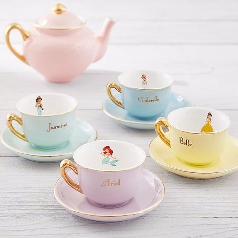 Disney Princess Tea Set, Disney Princess Tea Party, Restore Wood Furniture, Play Tea Set, Restore Wood, Pottery Kit, New Disney Princesses, Princess Tea Party, Paint Your Own Pottery