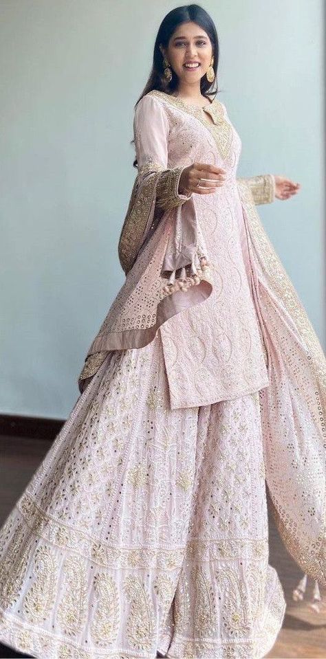 Peach Heavy Embroidery Work Designer Sharara Suit Peach Sharara Suit Wedding, Heavy Sharara Designs For Wedding, Heavy Sharara Suits For Wedding, Pink Wedding Sharara, Peach Sharara Suit, Heavy Sharara, Sharara Designs For Wedding, Peach Sharara, Sharara Suit Wedding