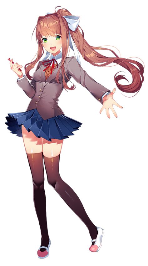 Monika | Doki doki Literature club Wiki | FANDOM powered by Wikia Debate Club, Doki Doki Literature Club, Cute Games, Doki Doki, Literature Club, World Of Books, Know Your Meme, Visual Novel, Main Characters