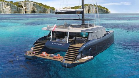 Sunreef sells first 29.3m Sunreef 100 Eco Sunreef Yachts, Yacht Builders, Yacht For Sale, Yacht Design, Power Boats, Air Conditioning System, Sailing Yacht, Unique Features, Luxury Yachts