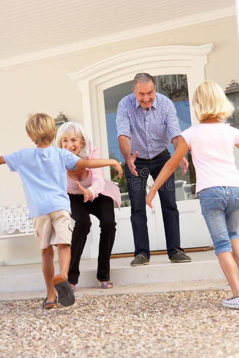 Grandparents Welcoming Grandchildren On Visit. To Home , #Ad, #Welcoming, #Grandparents, #Grandchildren, #Home, #Visit #ad School Bus Safety, National Grandparents Day, Grandparent Photo, Family Safety, Getting Divorced, Grandma And Grandpa, Grandparents Day, Child Safety, Parenting Advice