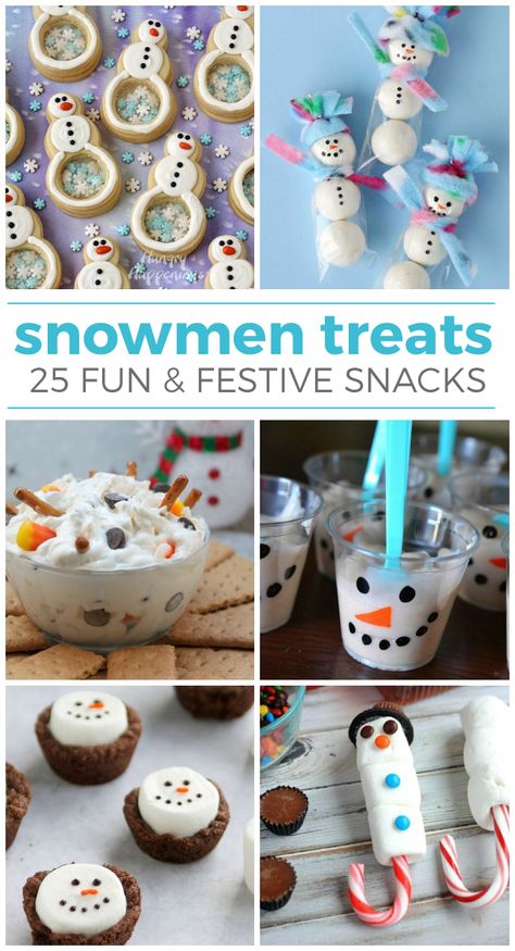 Theme Snack, Snowman Treats, Cool Gingerbread Houses, Winter Snack, Snowman Party, Winter Treats, Edible Crafts, Kids Treat, Snacks For Kids