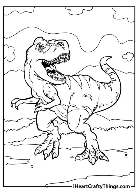 Tyrannosaurus Coloring Pages (Updated 2022) Coloring Dinosaurs Free Printable, Dinosaur Colouring Pages Free Printable, Dinosaur Illustration Realistic, Dinosaur Train Coloring Pages, Dinasour Coloring Sheets, T Rex Coloring Pages Free Printable, Dinasour Coloring Paper, Tyrannosaurus Rex Drawing, T Rex Printable