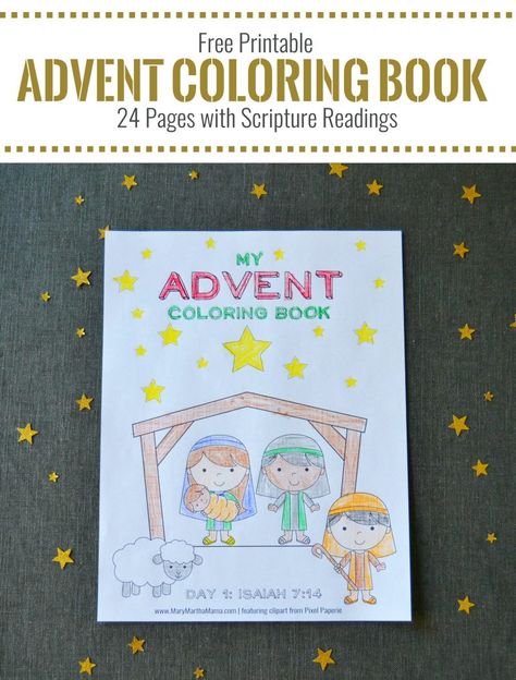 Free Printable Advent Coloring Book for Kids - Money Saving Mom® : Money Saving Mom® Advent Coloring Pages, Nativity Coloring Pages, Advent Crafts, 2 Advent, Advent For Kids, Christ Centered Christmas, Advent Activities, Christmas Worksheets, Mary And Martha