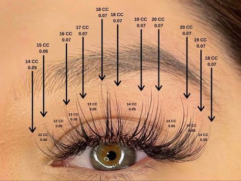 Classic Spikey Lash Extensions, Hybrid Lash Extensions Map Doll Eye, Types Of Eyelash Extensions, Eyelash Extensions Classic, Natural Fake Eyelashes, Lash Mapping, Lashes Fake Eyelashes, Eyelash Tips, Lash Extensions Makeup