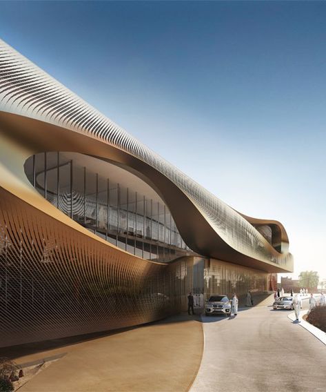 zaha hadid architects to build urban heritage administration centre in saudi arabia Zaha Hadid Architecture, Zaha Hadid Design, Modern Architecture Design, Santiago Calatrava, Zaha Hadid Architects, Organic Architecture, Chinese Architecture, Zaha Hadid, Facade Architecture