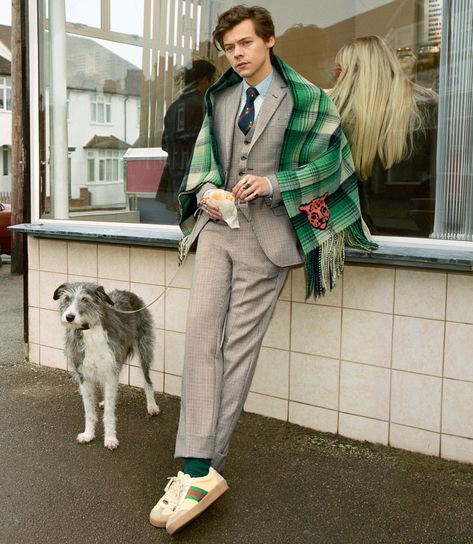 Harry Styles Gucci, Glen Luchford, Gucci Campaign, Harry Styles Photoshoot, A Man In A Suit, Fish And Chip Shop, Man In A Suit, Harry Styles Aesthetic, Haikou