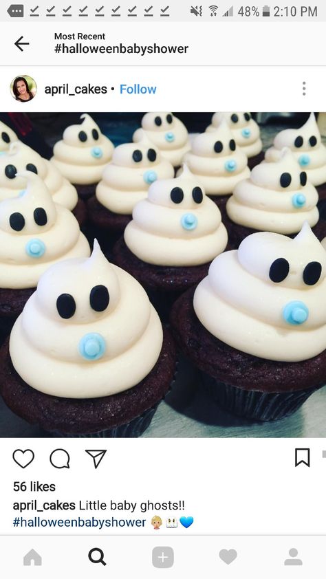 Halloween Gender Reveal Cake Ideas, Ghost Baby Shower Ideas Boy, Halloween Gender Reveal Cupcakes, Halloween Gender Reveal Food, A Little Boo Is Almost Due Boy Baby Shower Ideas, Spooky Baby Shower Cake, Halloween Baby Shower Desserts, Halloween Baby Shower Cupcakes, Halloween Baby Shower Ideas For Boys