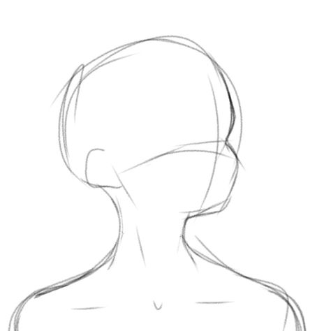 Basic Anime Poses Reference, Art Sketches Tips, Anime Sketch Poses Drawing Reference, Half Side Profile, Face Base Sketch, Headshot Drawing Reference, Bust Drawing References, Head Shapes Drawing, Drawing Reference Hair